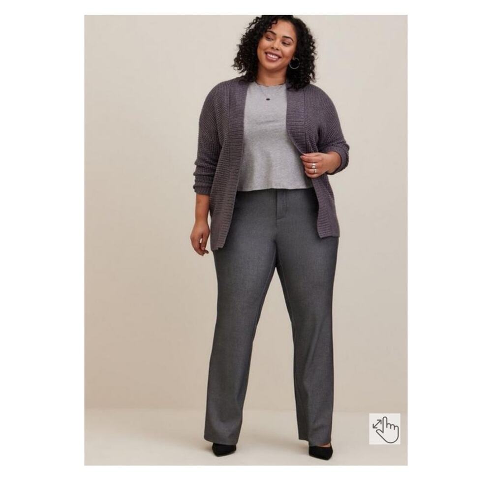 Torrid Gray Brown Waffle Cardigan Sweater Sz.4 NWT